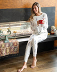 Stylish Skiers Long Pj Set