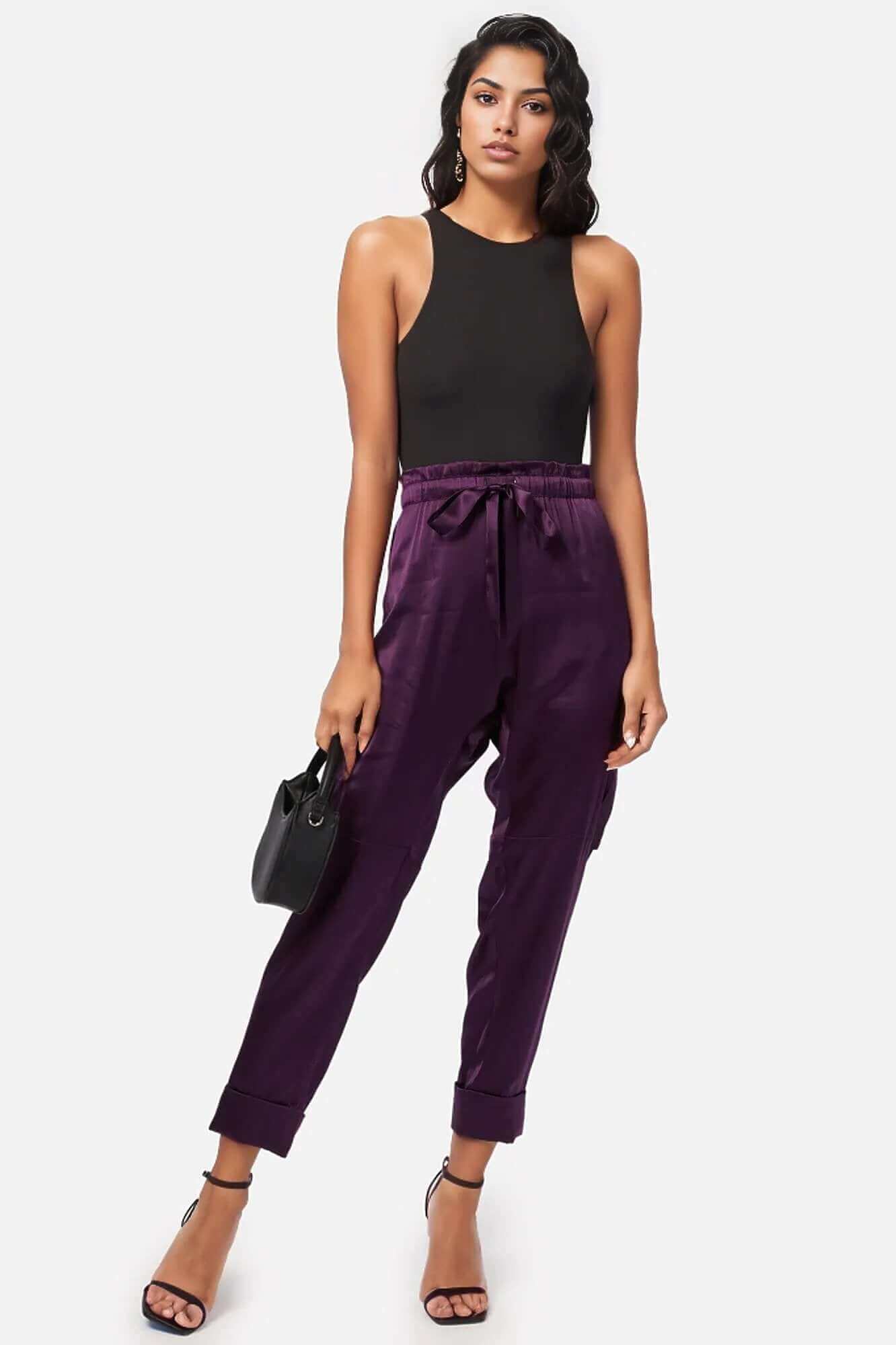 Carmen Pant in Eggplant