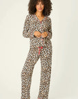 Leopard Flannel Long PJ Set