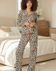 Leopard Flannel Long PJ Set