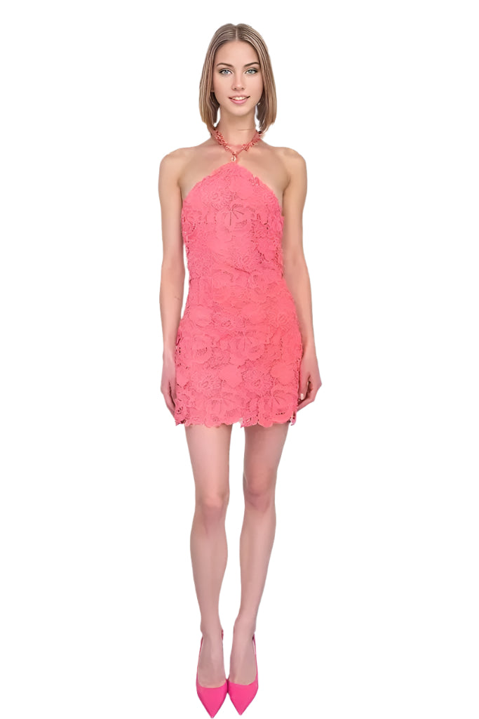 Dory Short Dress in Coral