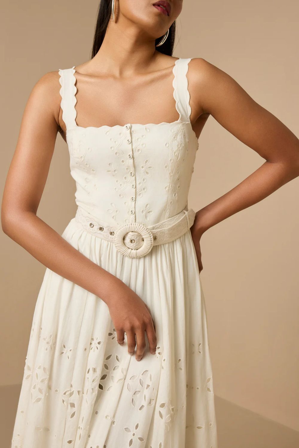 Adya Long Dress in Off-White