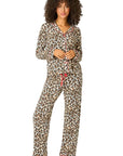 Leopard Flannel Long PJ Set