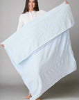 Cable Crew Blanket in Blue Air