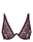 Eloge Du Desir Single Wire Triangle Bra in Deep Berry