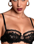 Desirs De Venise Demi Cut Bra in Black