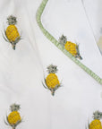 Pineapple Print Cropped Pajama Set