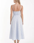 Auri Embroidered Midi Dress