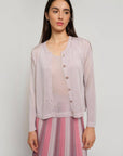 Gala Short Cardigan in Powdery Pink
