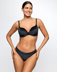 Tom Heart Shaped Bra in Black Velvet