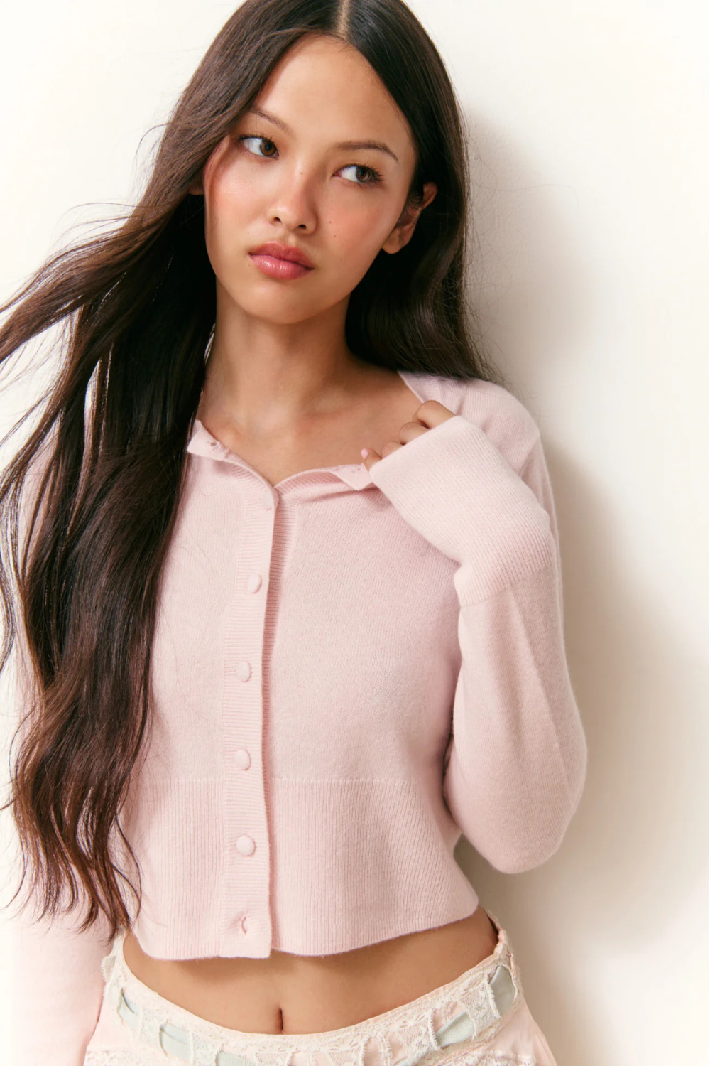 Adeanne Cardigan in Pale Pink