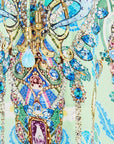 Short Lace Up Kaftan in MidSummer Mosaics