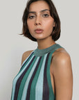 Gala Collar Pleated Dress