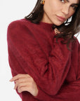 Niall Cashmere Sweater in Syrah