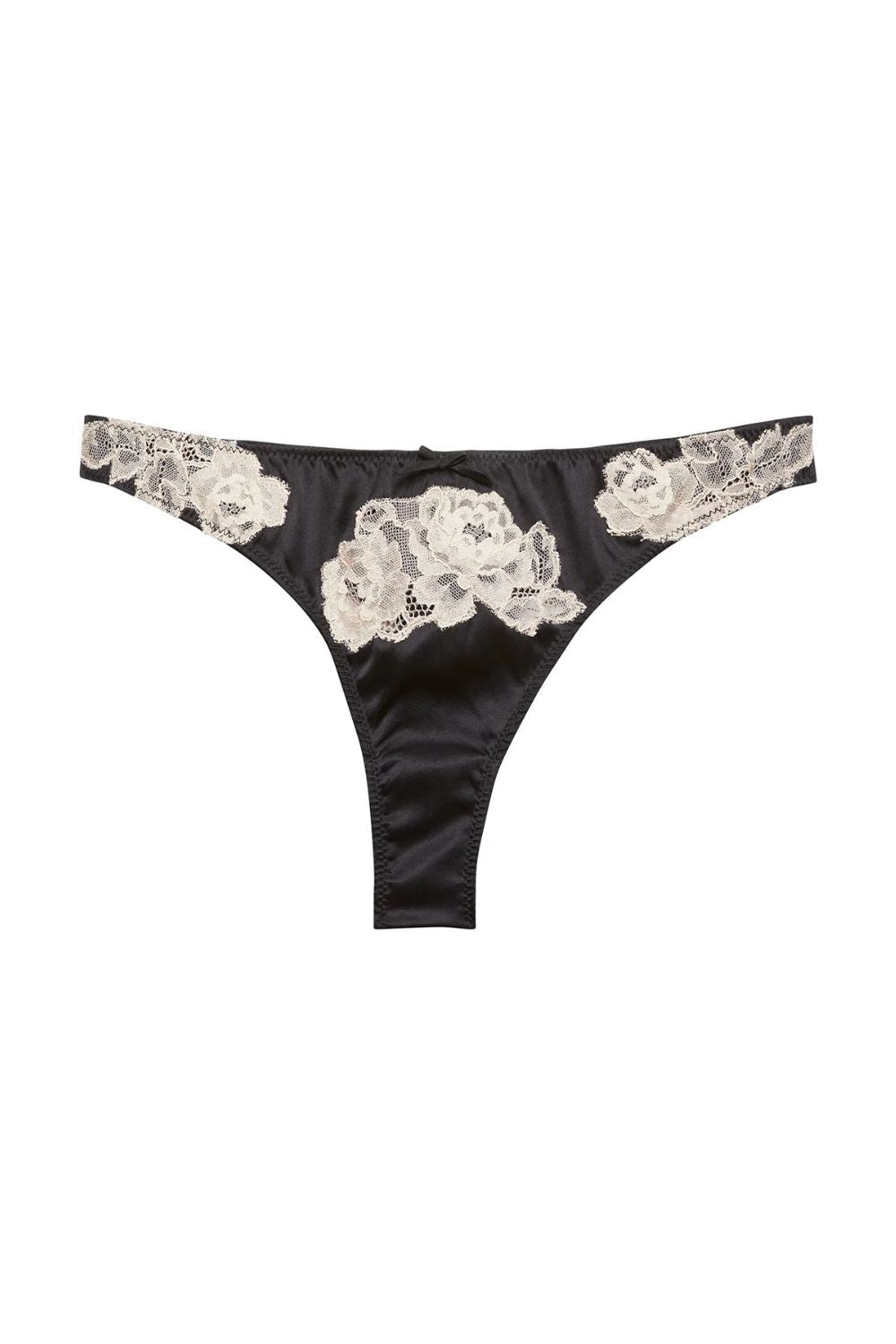 Juliet Lace Thong in Black