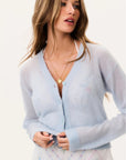 Breckie Cardigan in Blue Macaron