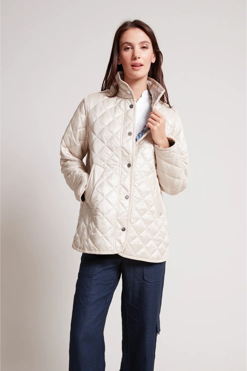 Tilly Quilted Jacket in Champagne