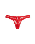 Sheer Tulle Thong in Rouge