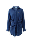 Sara Short Shirt Dress in Marine