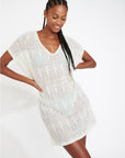 Beach Soul Zinia Cover Up Dress in Ecru