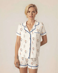 Jolene Tennis Print Short Pajama Set