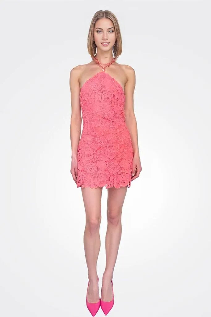 Dory Short Dress in Coral