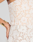 Sophia Lace Mini Dress in White