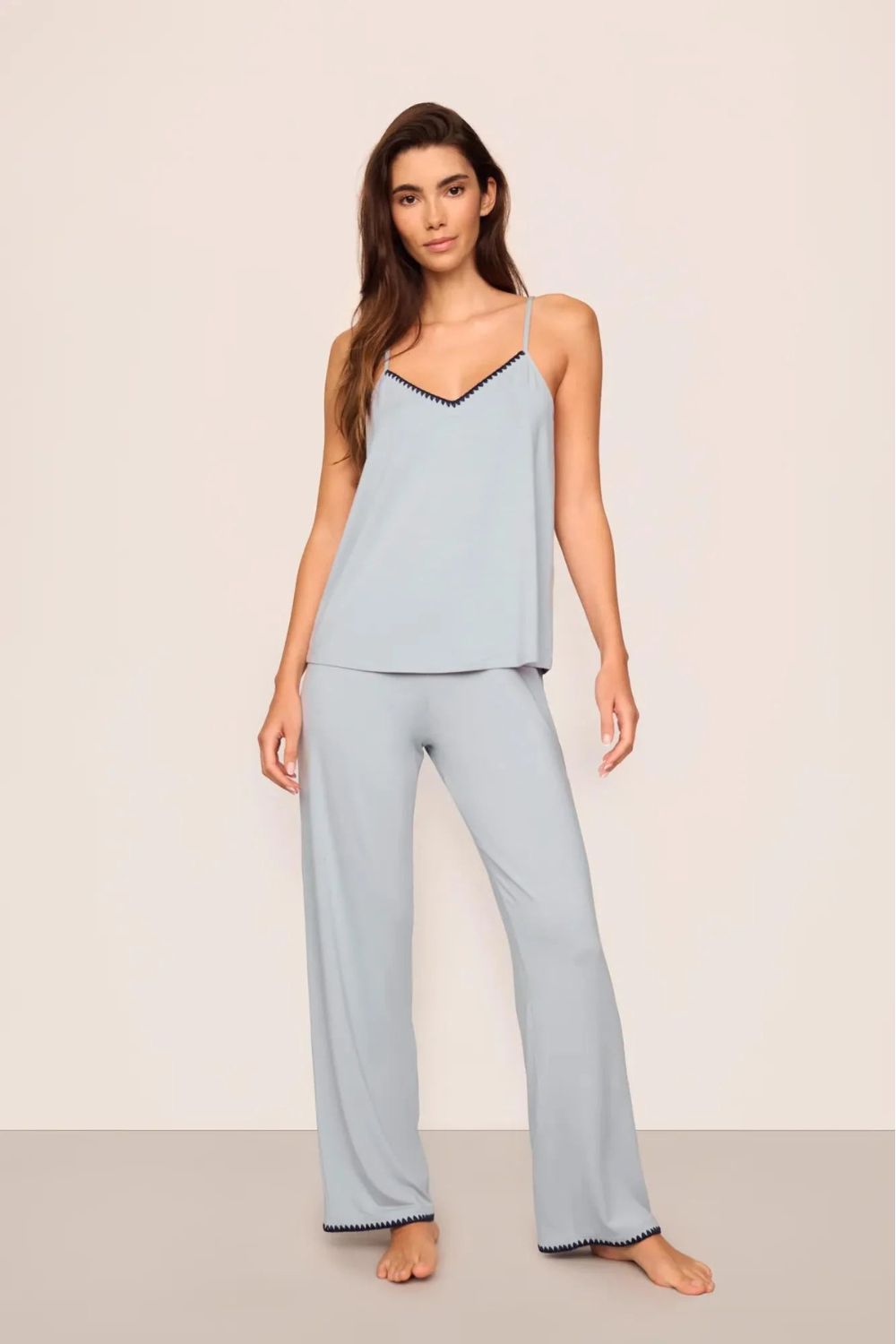 Frida Cami and Pant Set in Gray Dawn/Navy