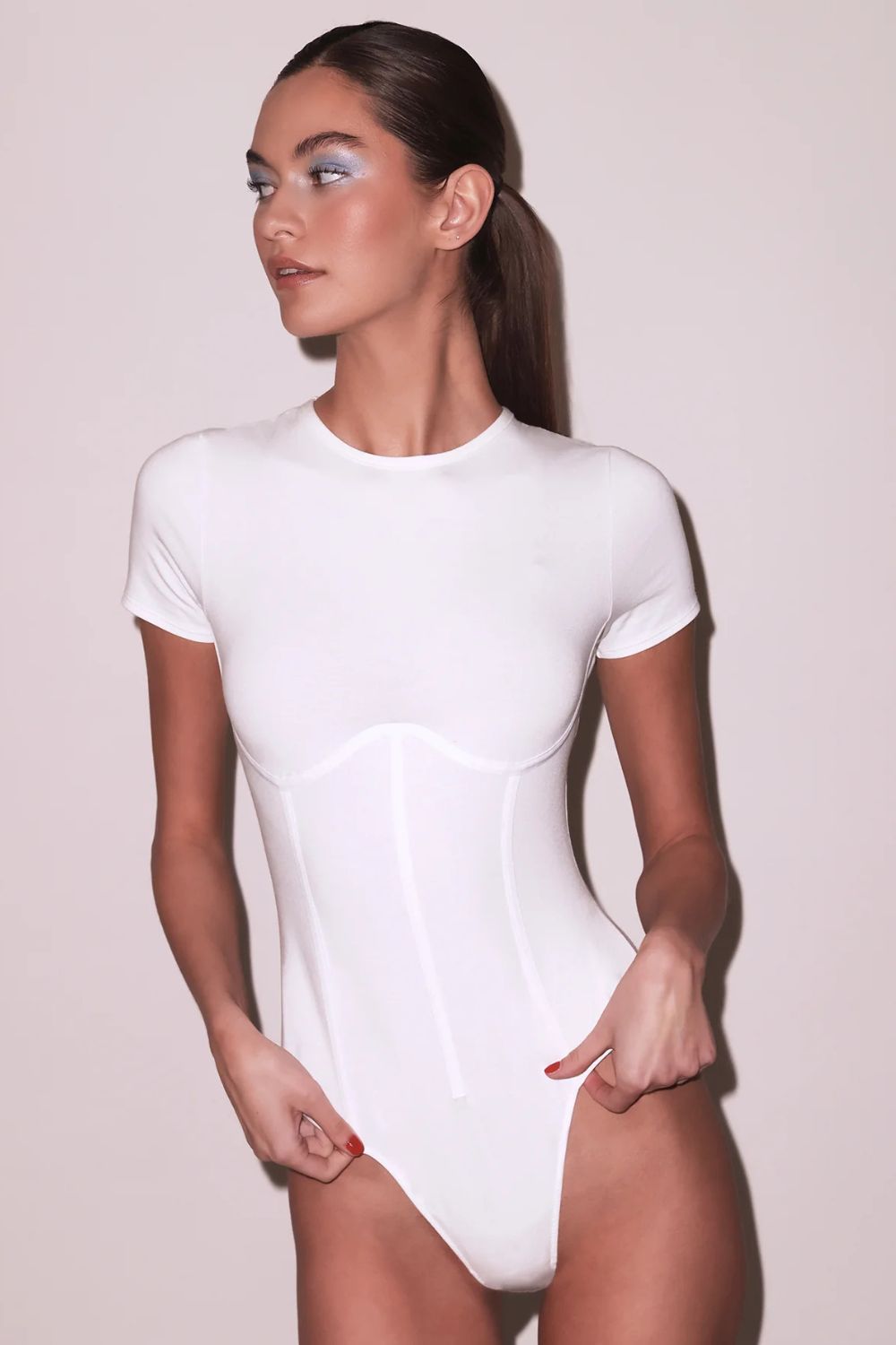 Organic Cotton T-Shirt Bodysuit in White