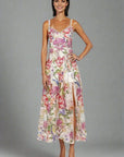 Iraso Long Dress in White Botanic
