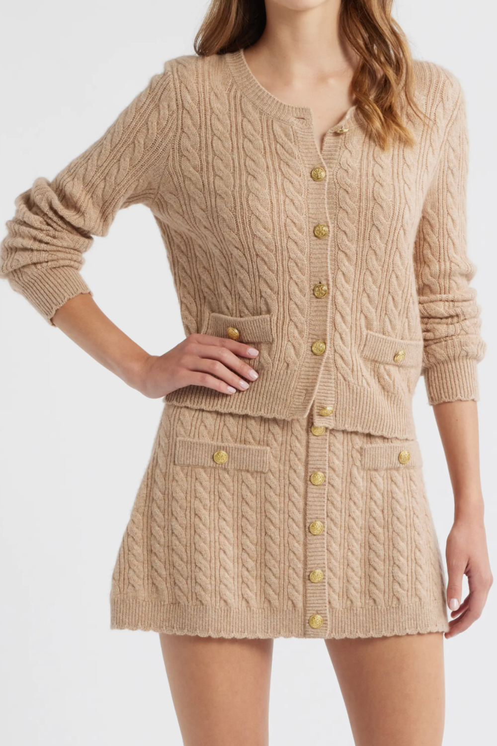 Eugenie Cardigan in Camel