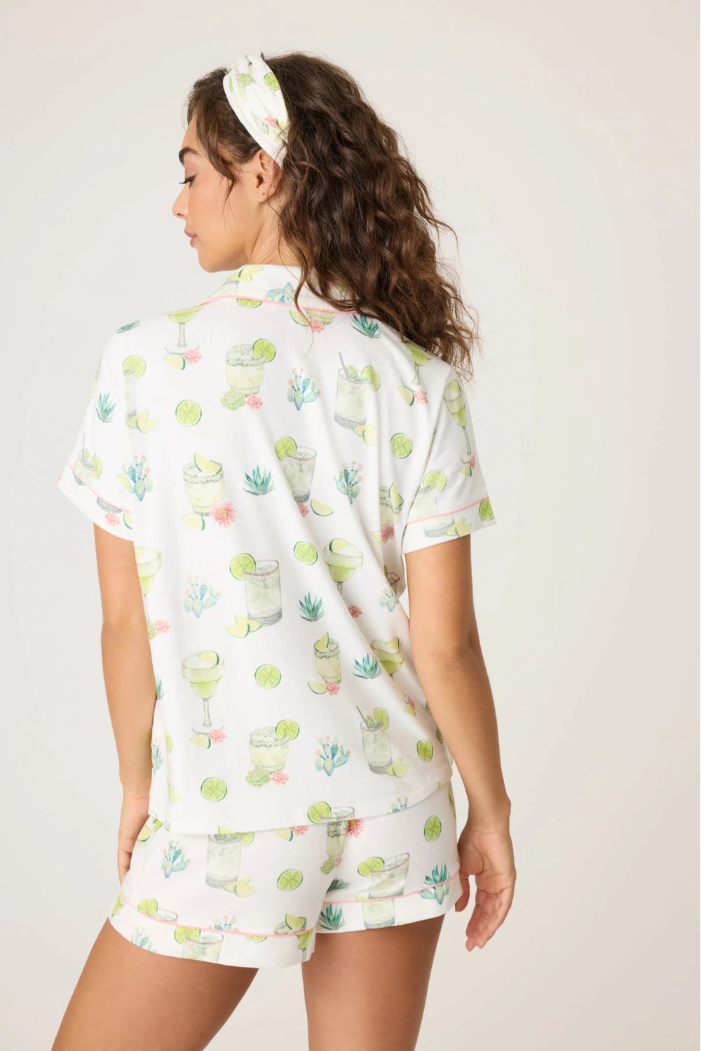 Lime Sunshine Short Sleeve and Shorts Pajama Set