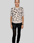 Knit Sweater with Diamond Applique in Unica