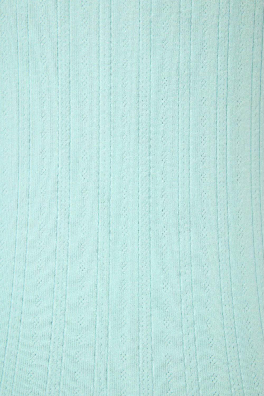 Pointelle Tank Top and Shorts in Light Mint