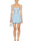 Short Gardenia Dress in Blue Arctic
