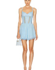 Short Gardenia Dress in Blue Arctic
