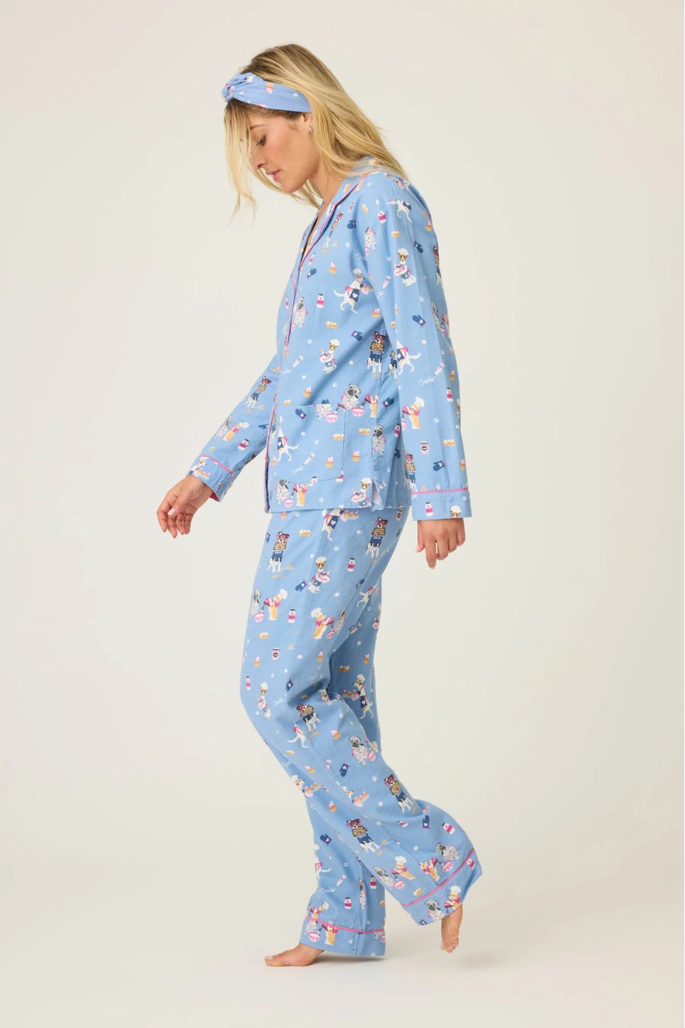 Baked Woof Love Flannel Long PJ Set