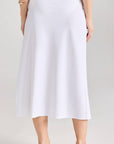 Tess Long Straight Skirt in White