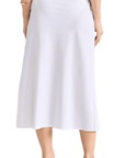 Tess Long Straight Skirt in White