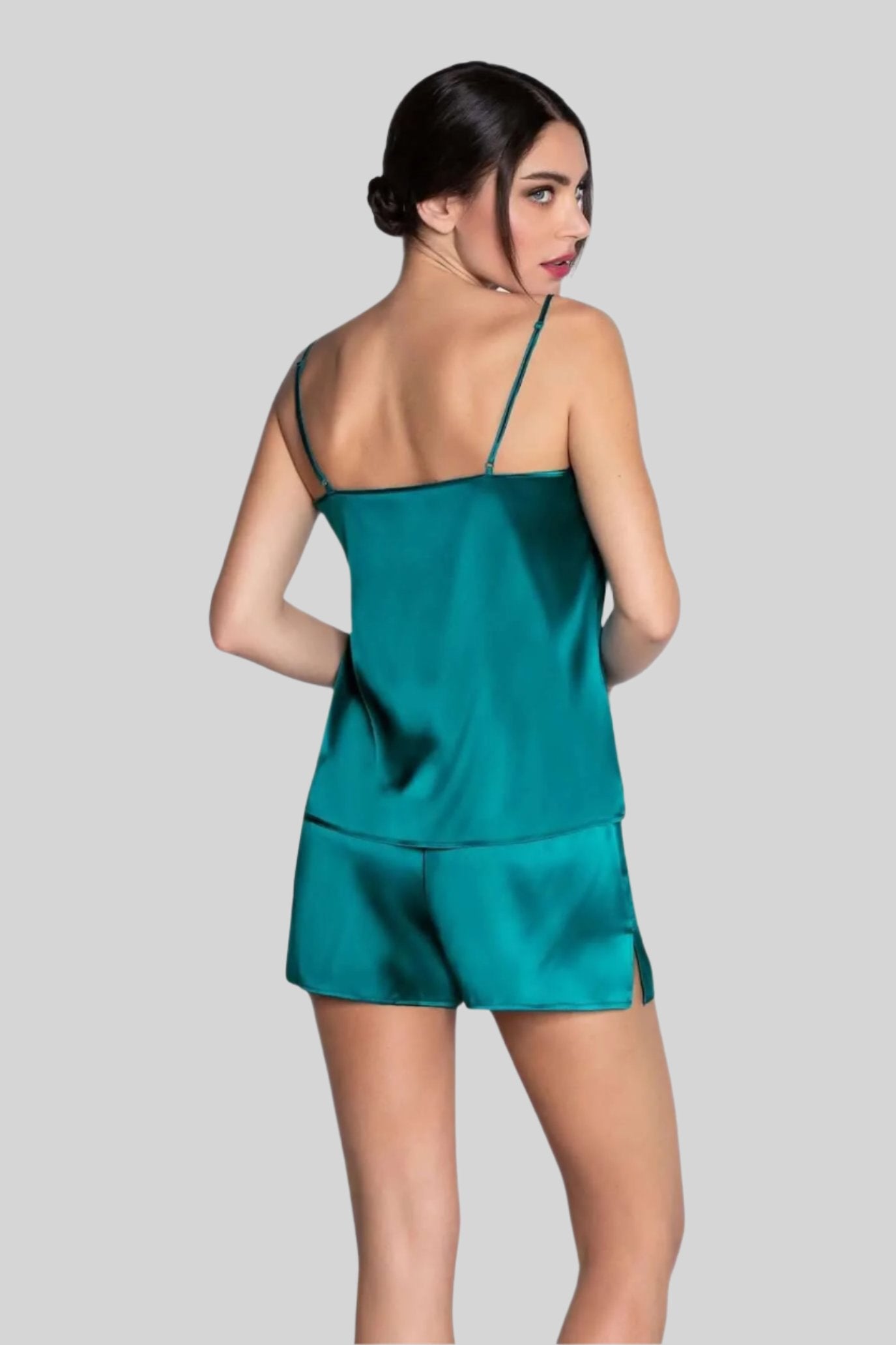 Sublime en Dentelle Cami & Short Set in Vert Princesse
