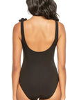 Juliet Round Neck One-Piece in Black