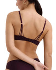 Eloge Du Desir Single Wire Triangle Bra in Deep Berry