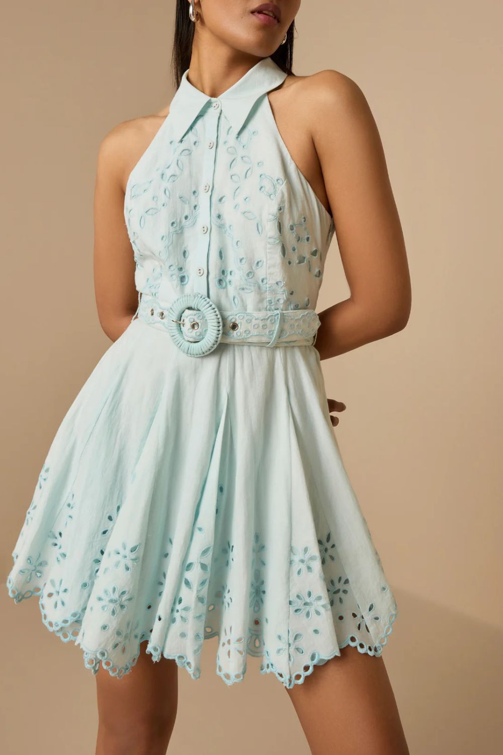 Adya Short Dress in Light Blue