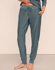 Long Sleeve Pullover and Jogger Set in Stone Blue