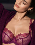 Clea Demi Cup Bra in Grenat