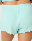 Pointelle Tank Top and Shorts in Light Mint