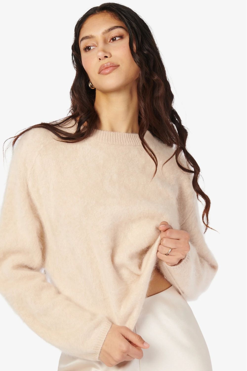 Niall Cashmere Sweater in Oat