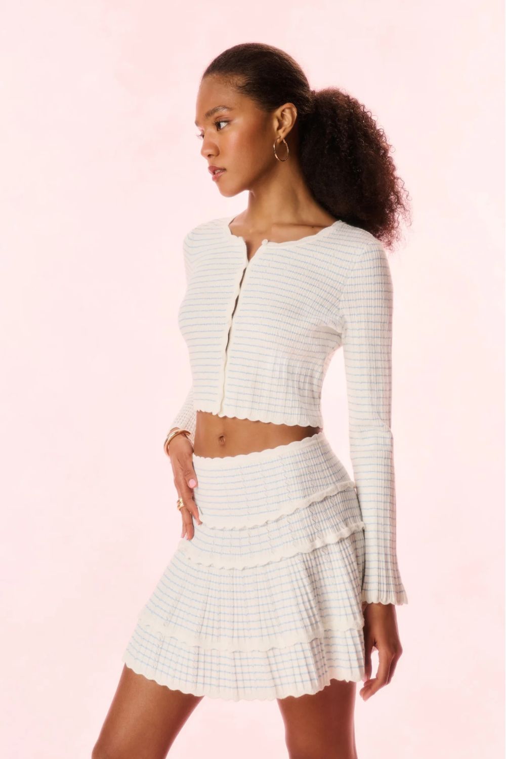 Media Cardigan in Sailor Stripes