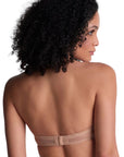 Plunging Bandeau Bra in Sand