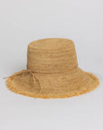 Packable Raffia Bucket Hat in Natural